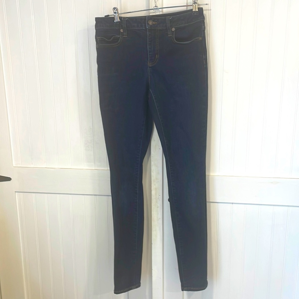LANDS’END Dark, midrise, skinny jean size 4